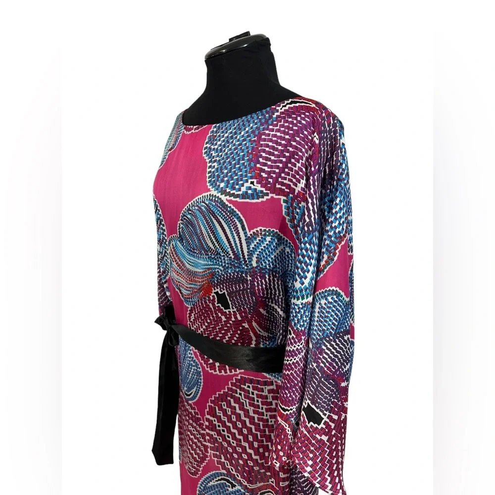 EUC Laundry by Shelli Segal Pink & Blue Dress | Size XL - Picture 4 of 10